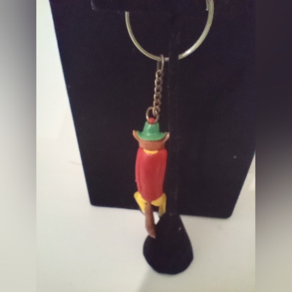 Honest John Fox Character Pinocchio Keychain Purse Charm RARE Vintage - Picture 4 of 5